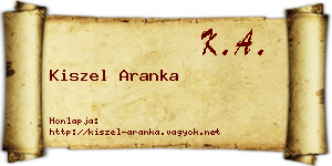 Kiszel Aranka névjegykártya