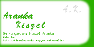 aranka kiszel business card